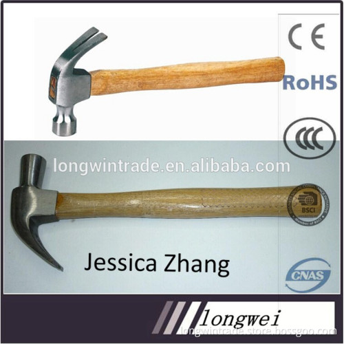 american type rip claw hammer with wood handle
